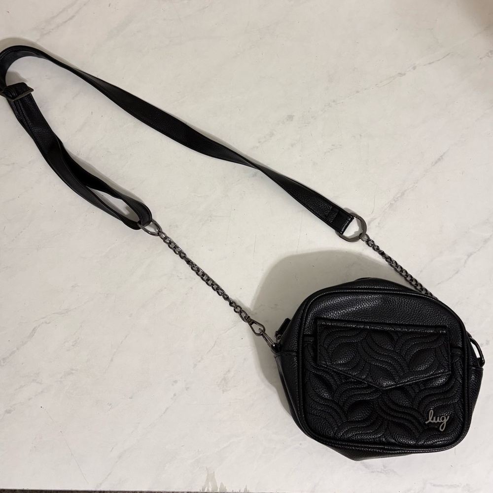 Lug‎ Swing Classic Vl Convertible Crossbody Bag Midnight Black Faux Leather